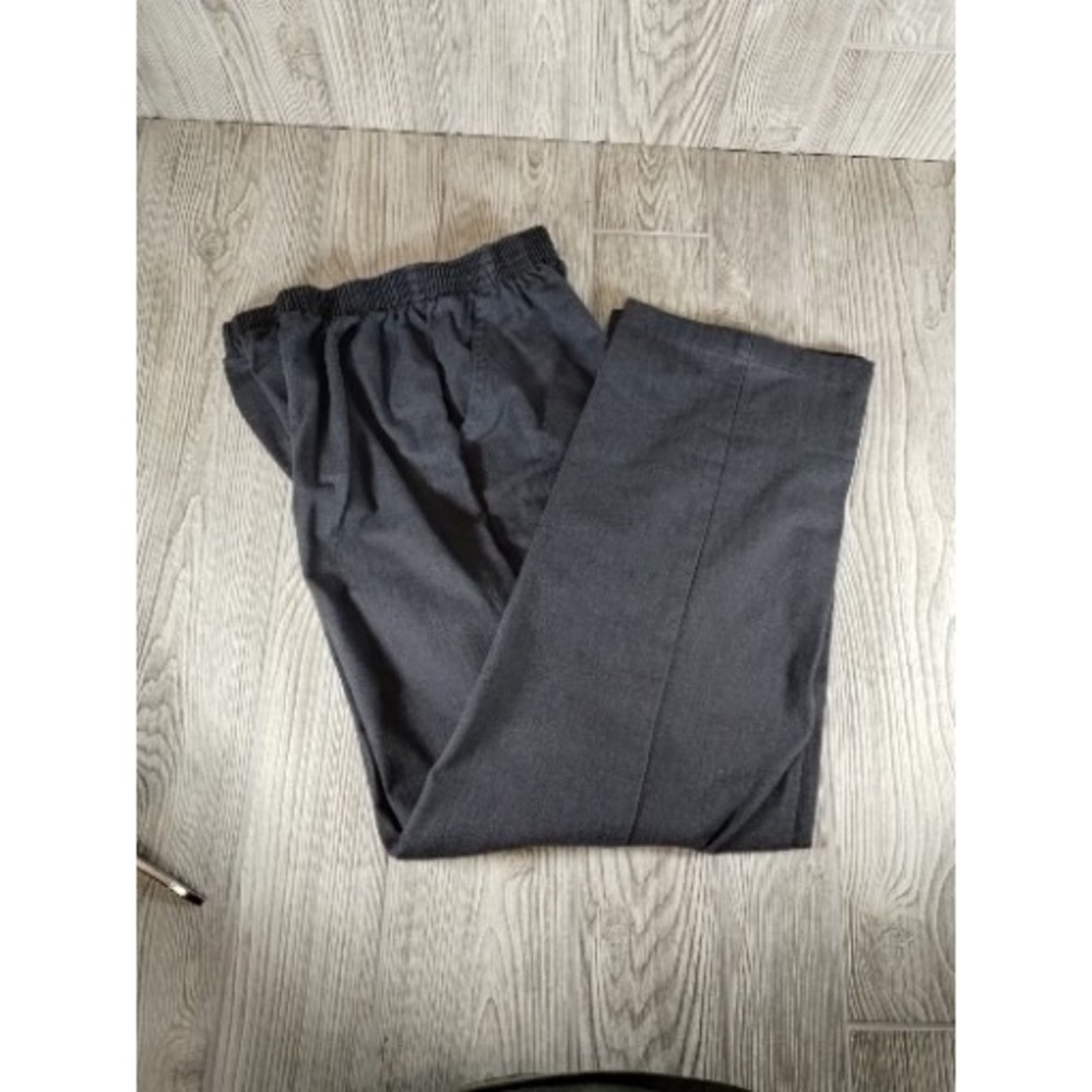 Women's Haband Elastic Waist Gray Pants 10P Classic Basic Dress‎